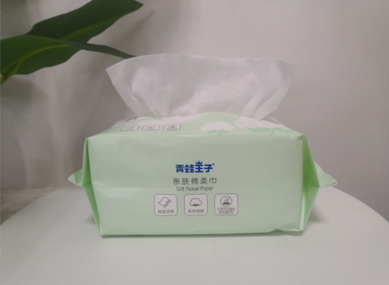 Устранимая вискоза 100% хлопок Nonwoven лицевые ткани сушат обтирает для чистки красоты