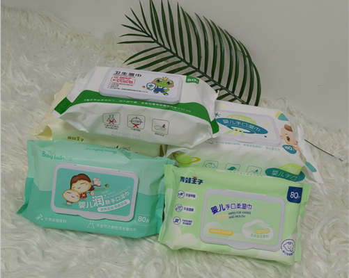 Влажное нежного хлопка Unscented мягкого устранимое обтирает для чувствительной Newborn не алкоголички