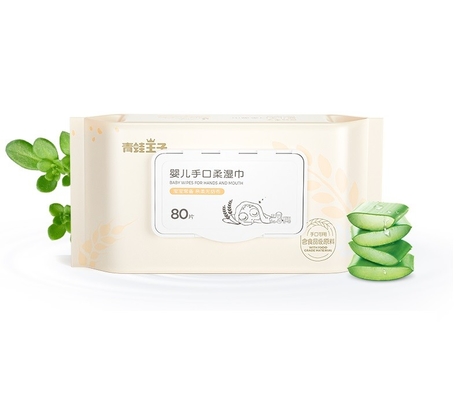 Влажные салфетки из хлопка для ухода за младенцами OEM Non Woven одноразовые биоразлагаемые 80 шт.