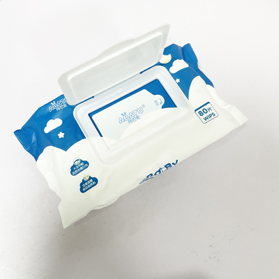 Eco дружелюбное Unscented намочило обтирает очищая влажную крышку сальто ткани 80CT для младенцев