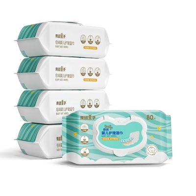 Biodegradable оботрите младенца 99.9%Water основанный на младенец влажный обтирает Unscented чувствительное