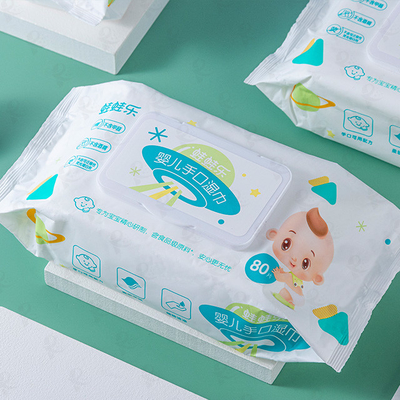 Устранимая вода влажная обтирает небольшой пакуя пакет 80pcs Spunlace чистый