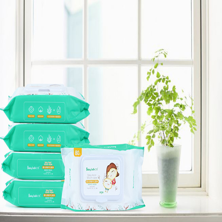 Забота младенца мягкого хлопка свободных образцов Biodegradable обтирает 99,5 вода обтирает Newborn младенца обтирает