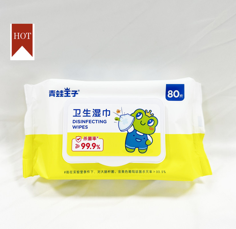 Влажные не сплетенной ткани Spunlace устранимые обтирают для взрослых детей